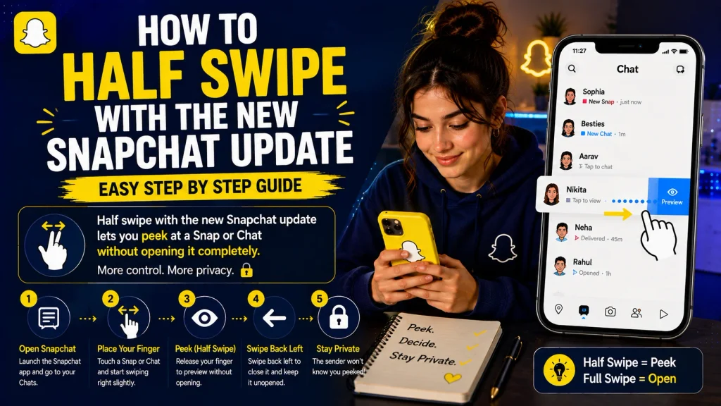 How to Half Swipe With the New Snapchat Update