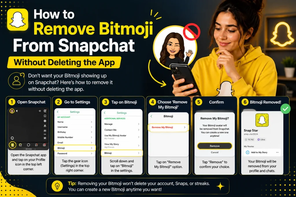 How to Remove Bitmoji From Snapchat Without Deleting the App