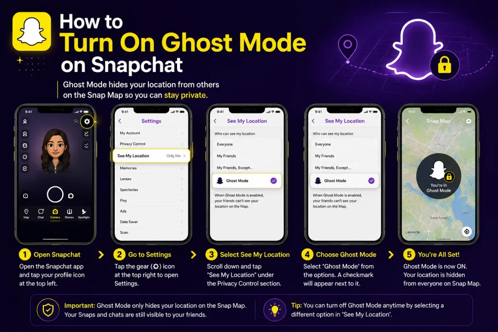 How to Turn On Ghost Mode on Snapchat