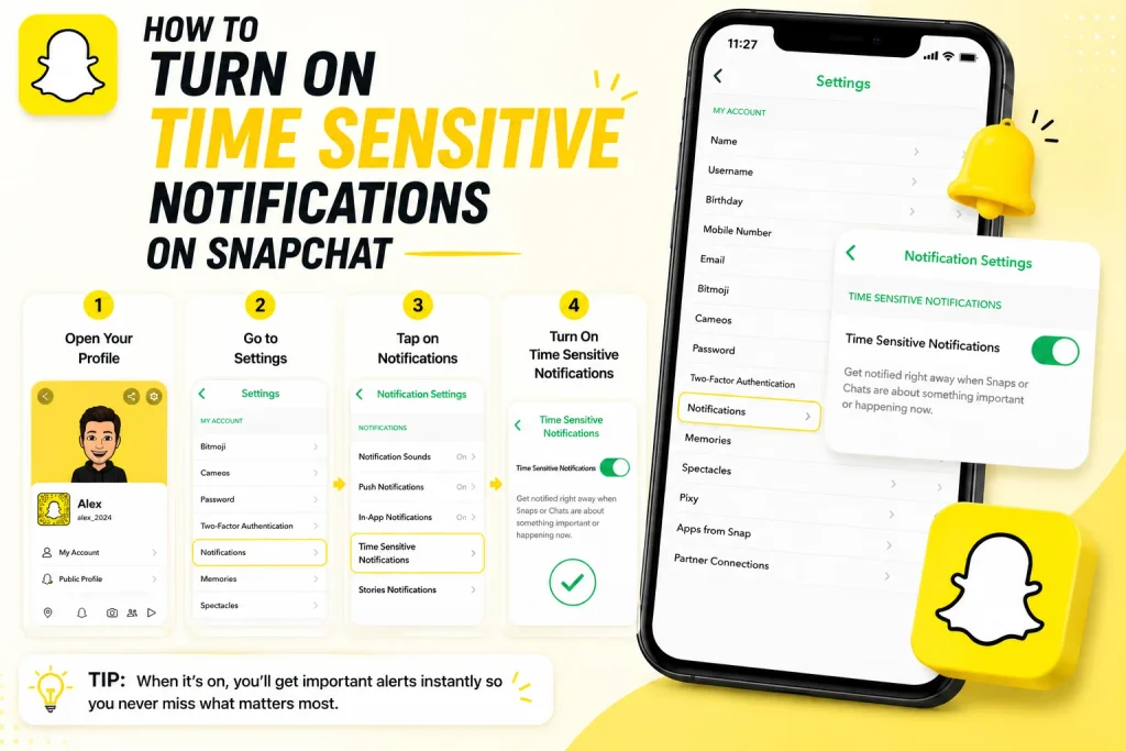 How to Turn On Time Sensitive Notifications on Snapchat