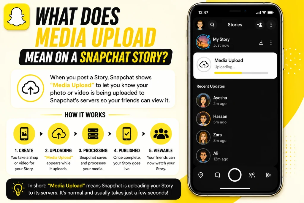 What Does Media Upload Mean on a Snapchat Story?