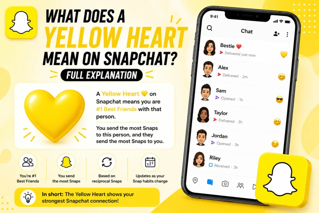 What Does a Yellow Heart Mean on Snapchat? Full Explanation