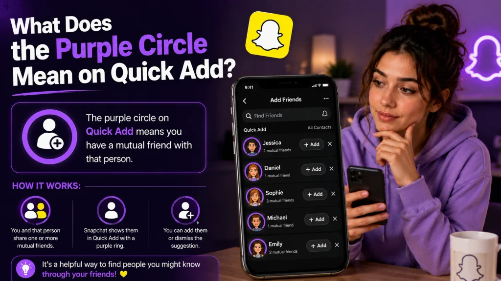 What Does the Purple Circle Mean on Quick Add?